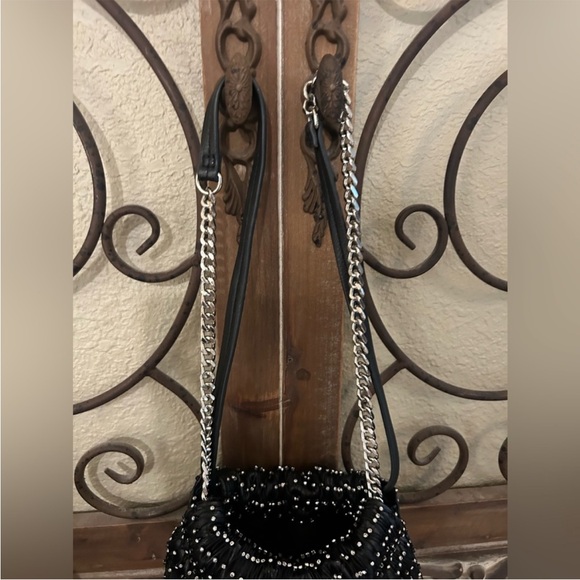 Zara Diamond Beaded Drawstring Bag - Picture 6 of 8